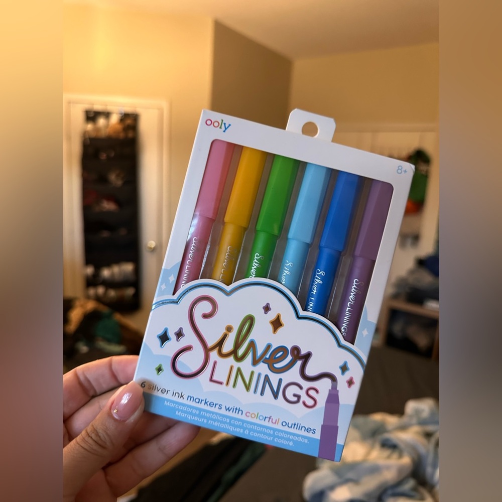 Ooly Silver Markers Colorful Outlines [Set of 6]